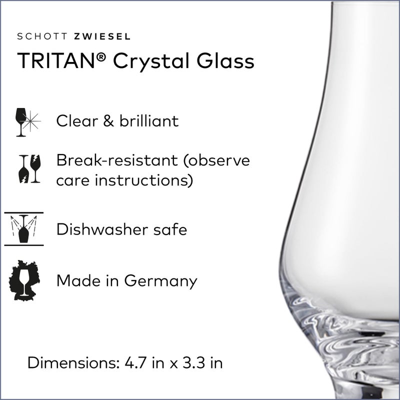 SCHOTT ZWIESEL Bar Special Whiskey Nosing Tumbler (Set of 6), Special Nosing Glass for Whiskey, Dishwasher-Safe Tritan Crystal Glasses, Made in Germany (11 Ounce) - Image 2